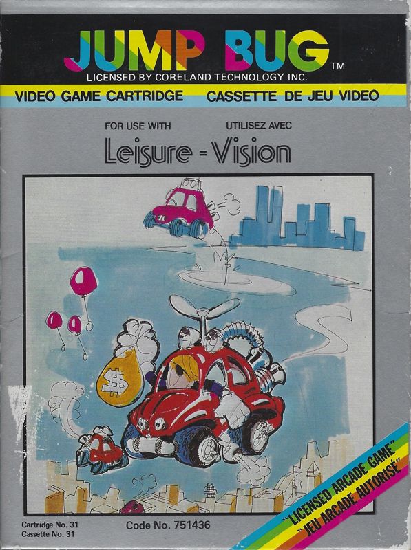 Jump Bug box art for Arcadia 2001